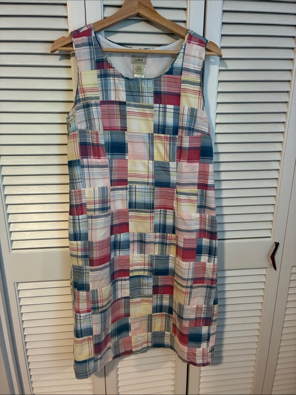 L.L. Bean Multicolor Plaid Midi Dress